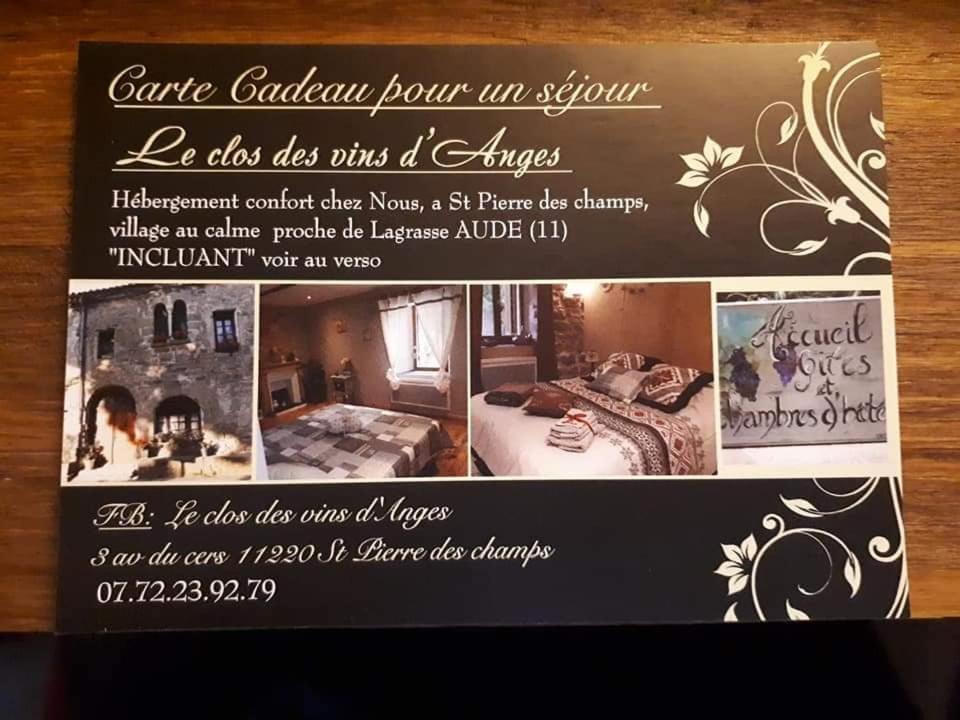Chambre D'Hote Au Jardin Le Clos Des Vins D'Anges Saint-Pierre-des-Champs Buitenkant foto